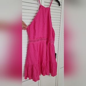 Lulus pink halter dress, medium